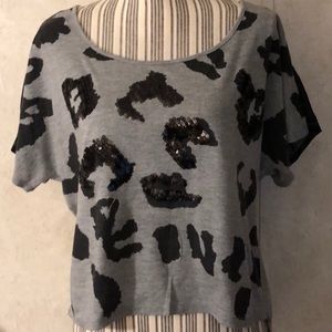 Animal print “Almost Famous” tee